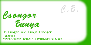 csongor bunya business card